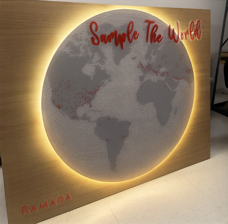 Backlight Globe at Guest Reception